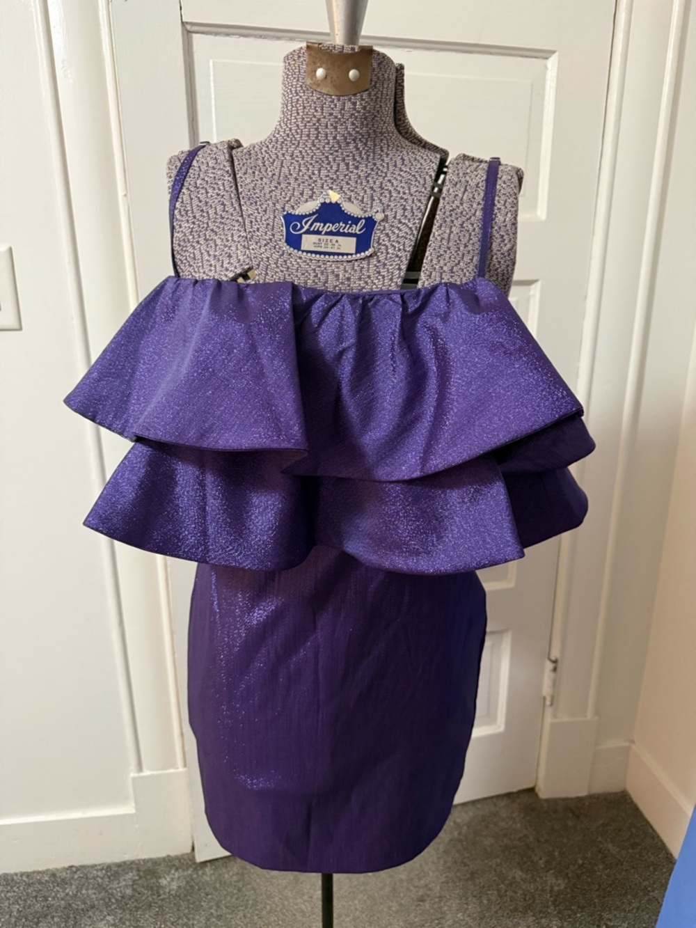 Zara Purple Tiered Ruffle Mini Dress Small Blogger Fave
